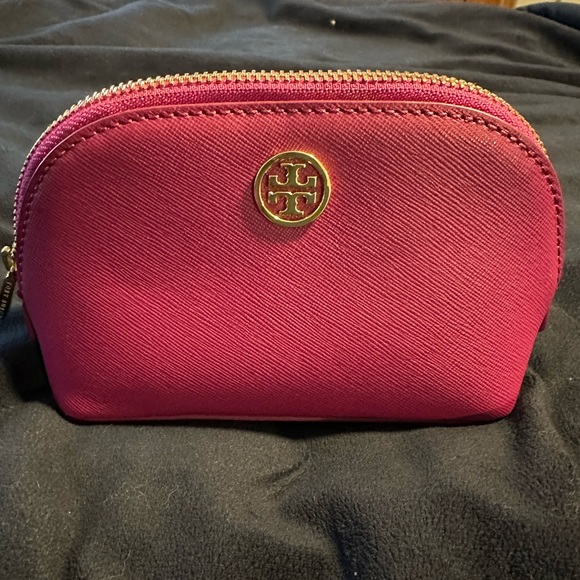 Tory Burch Handbags - NWOT Tory Burch authentic small cosmetic bag color maroon
